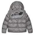 Trapstar Shooters Reflektierende Graue Kapuzen-Pufferjacke - Warme Winter-Steppjacke