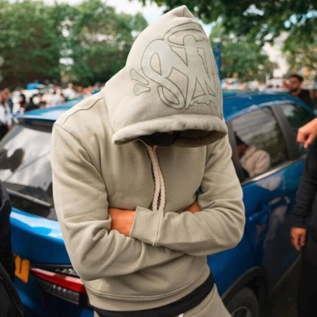 Syna World Grüner Logo Trainingsanzug – Bequemer Urban Streetwear Style Set