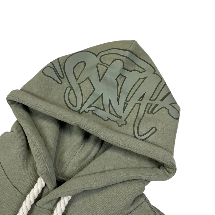 Syna World Grüner Logo Trainingsanzug – Bequemer Urban Streetwear Style Set