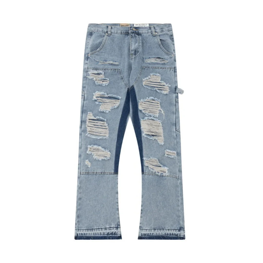 Gallery Dept. Handbemalte Denim Jeans – Einzigartiger Streetwear Künstler-Look Unisex