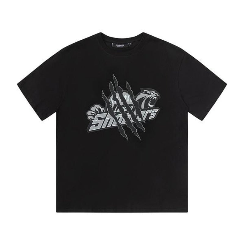 Trapstar London Shooters Schwarzes T-Shirt: Stylisches Herren Streetwear Oberteil mit Print