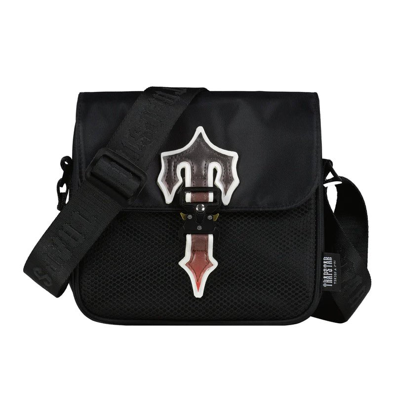 Trapstar Messenger Bag: Stylisch, Rot-Schwarz, Gradient Design, Robuste Umhängetasche