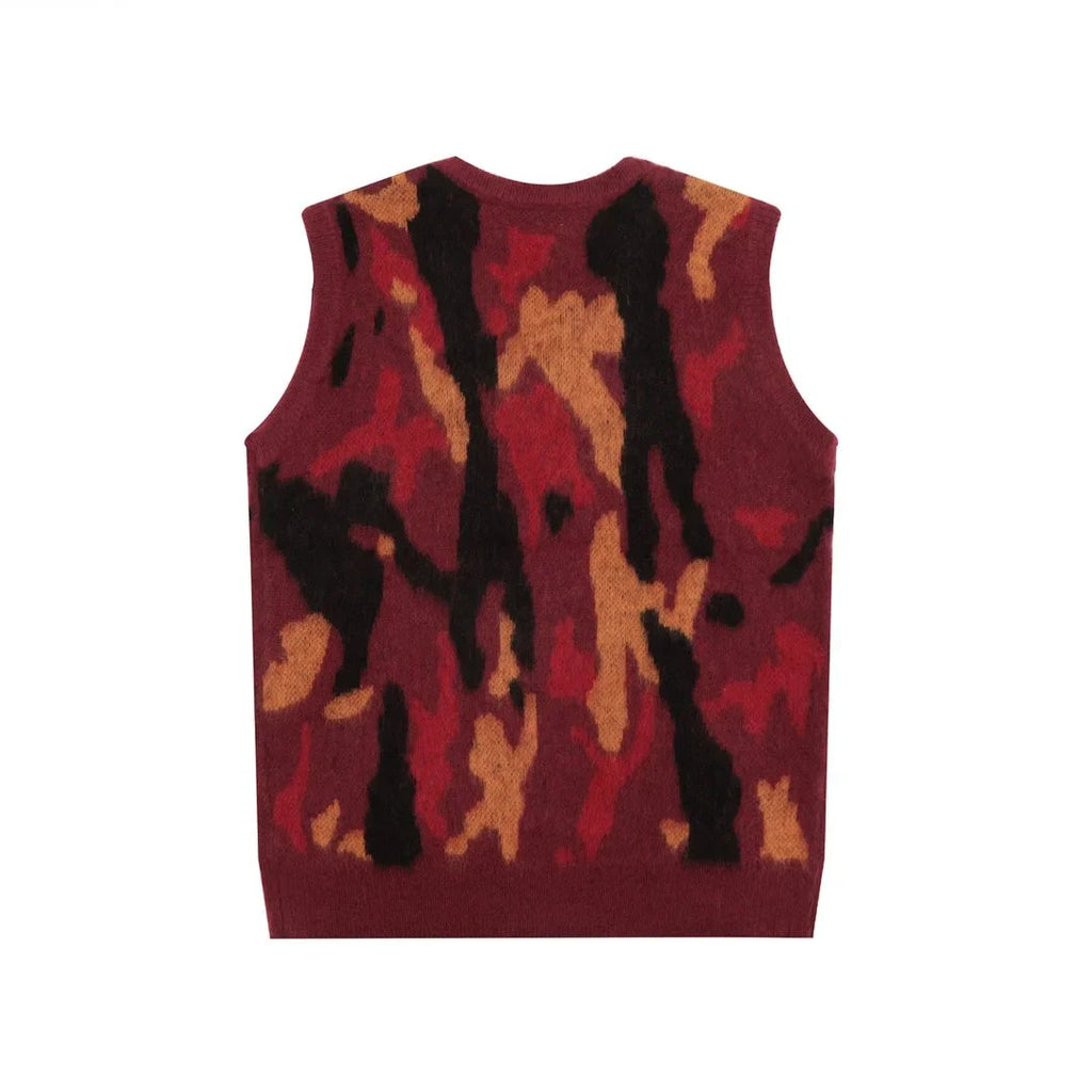 Corteiz Rote Camo Sweater Weste: Stylisch, Bequem, Exklusiv für Streetwear Liebhaber
