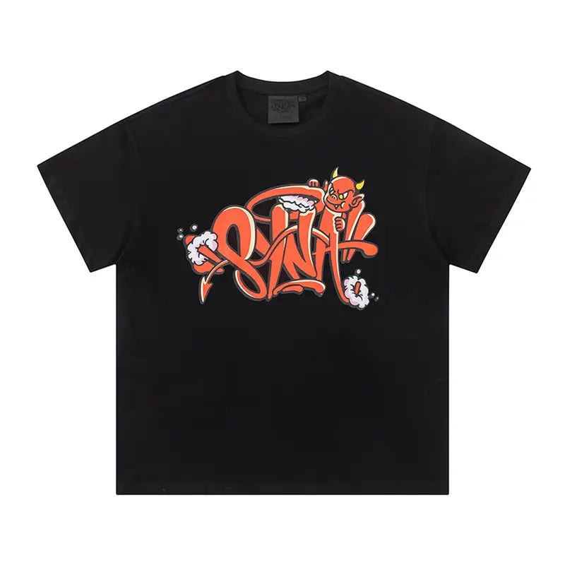 Syna World London Streetwear Baumwoll-T-Shirt – Urbaner Stil, Hoher Tragekomfort