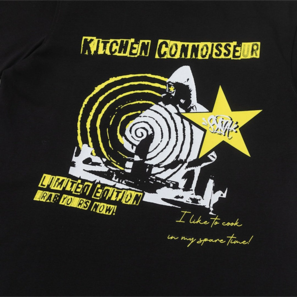 Syna World Urban Herren T-Shirt – Premium Baumwolle, Lässiger Grafikdruck Streetwear