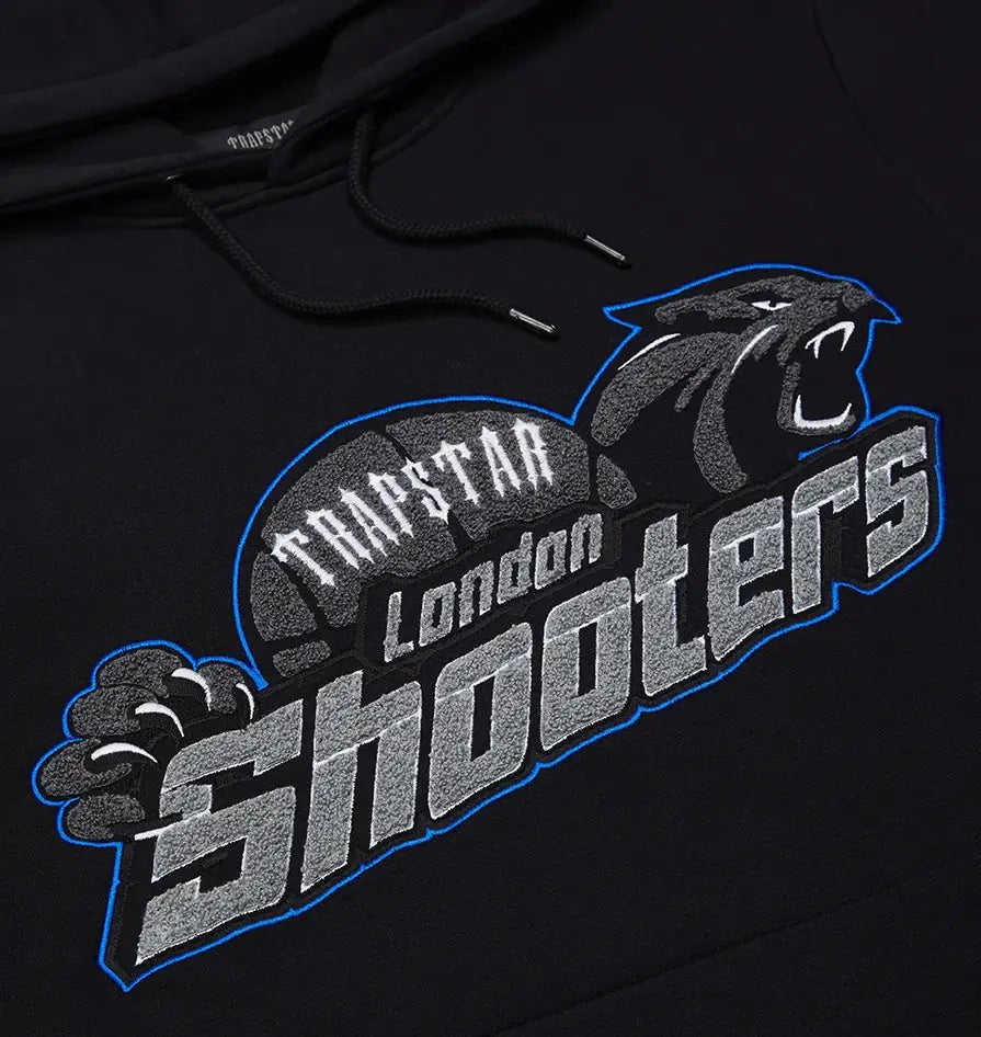 Trapstar London Shooters Schwarz-Blauer Trainingsanzug: Stylisch, Bequem, Urban Fashion Must-Have
