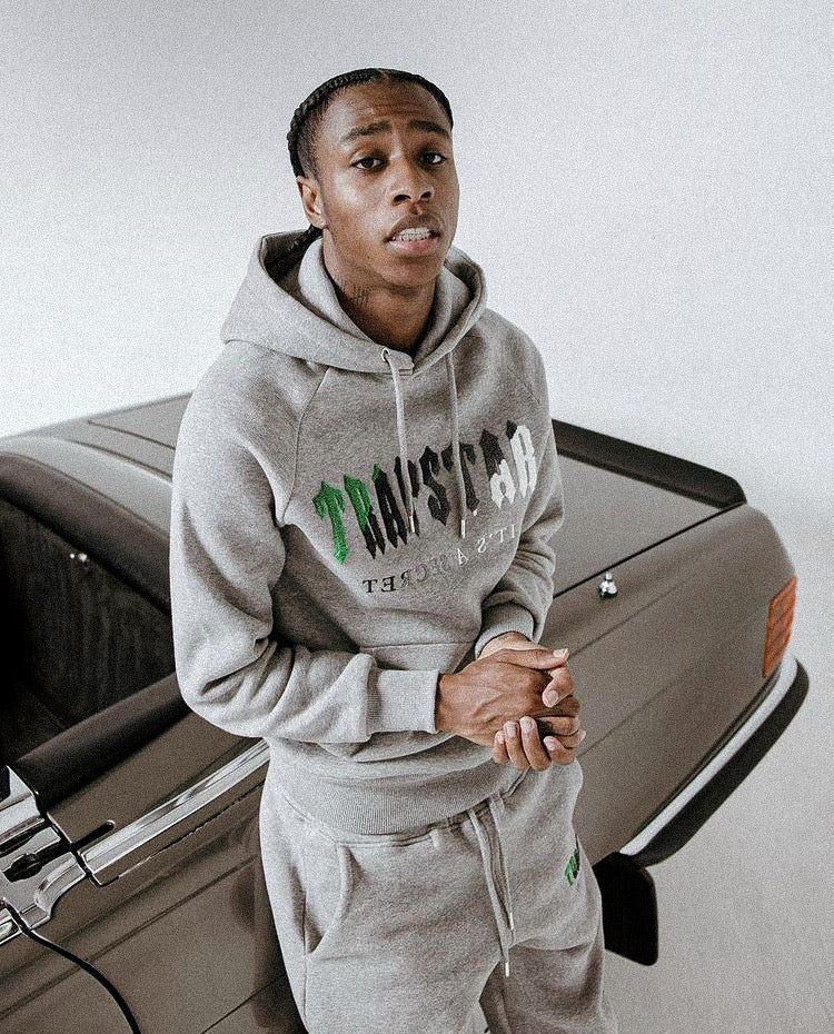 Stylischer Trapstar Decoded Grauer Trainingsanzug für Herren – Bequem, Modern und Vielseitig