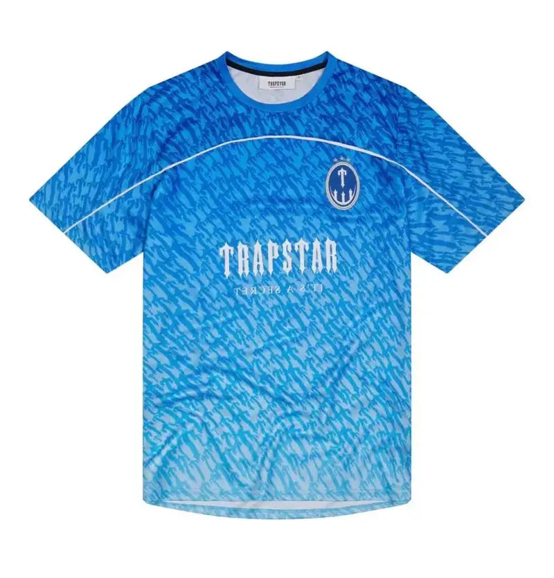 Trapstar Irongate Gradient Blaues T-Shirt – Stylisches Baumwollshirt für Herren