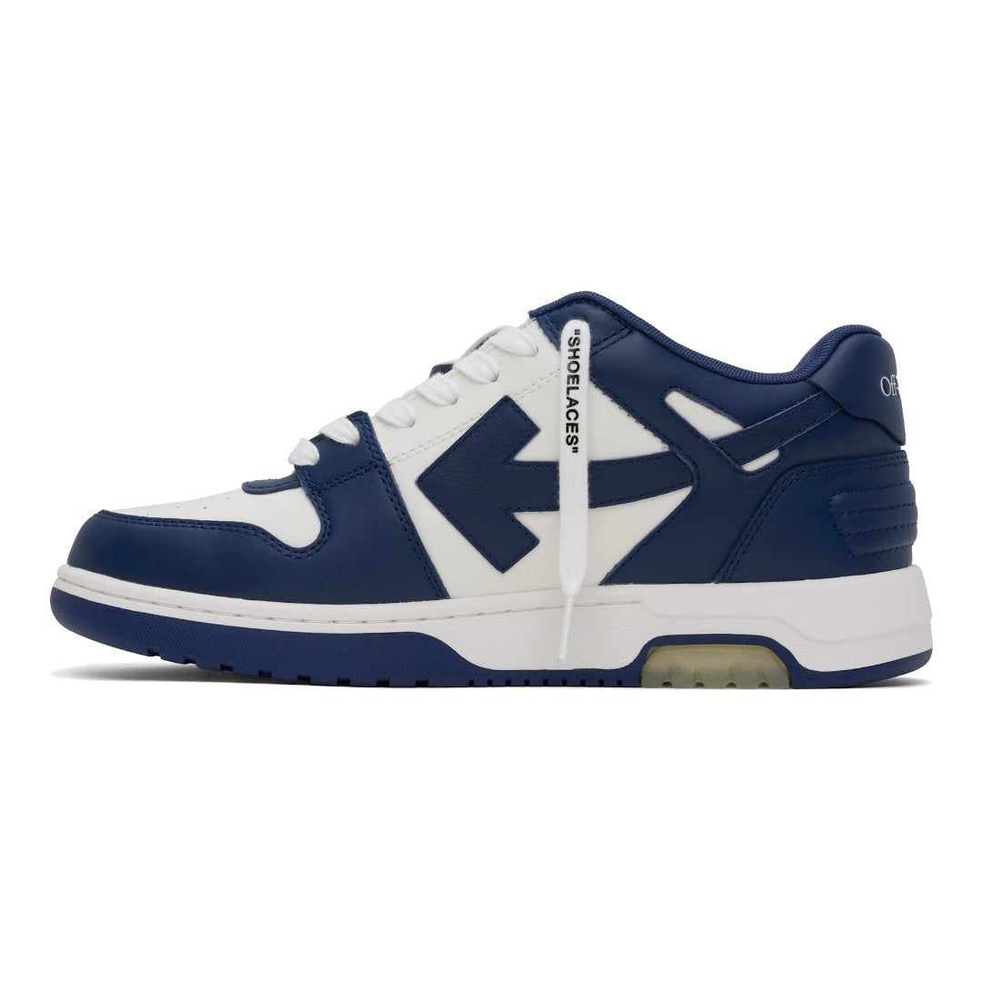 Off-White Out Of Office Sneaker Weiß Navy Blau Sportlicher Hybrid-Freizeitschuh