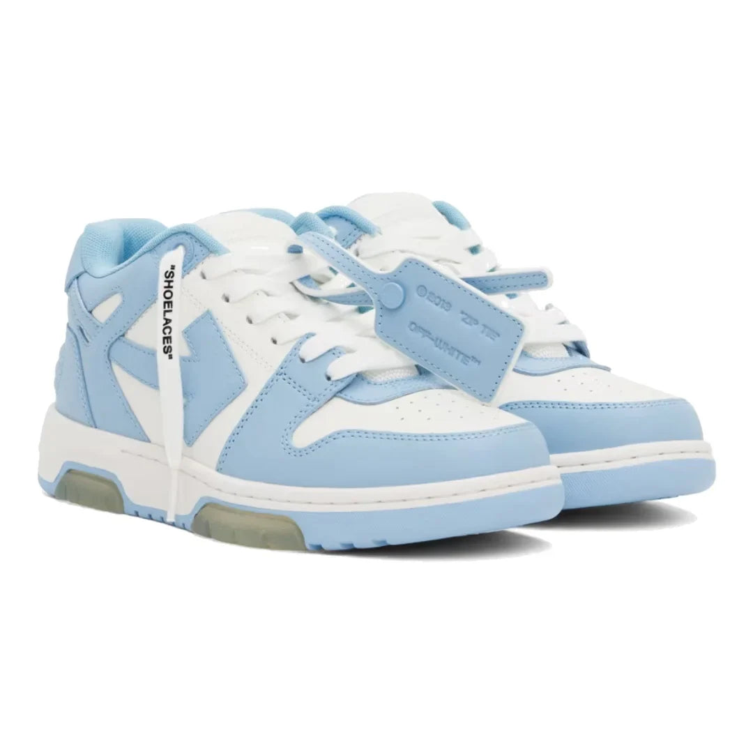 Off-White Out Of Office Sneaker Weiß Blau: Stilvolle Hybrid-Lederschuhe für Herren
