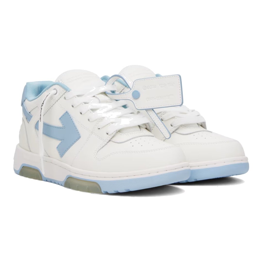 Off-White Out Of Office Weiß Blau Premium Designer Sneaker Luxus Streetwear