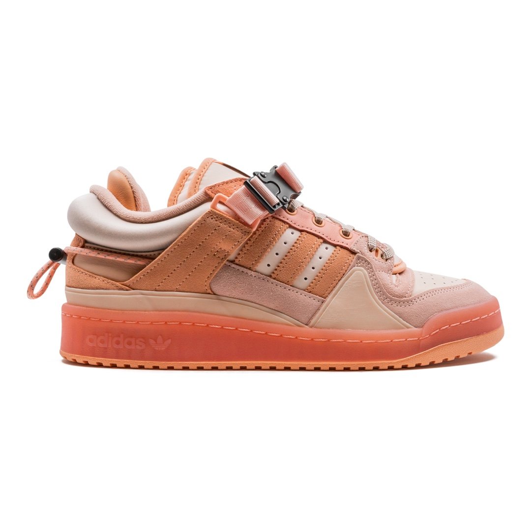 Adidas Forum Buckle Low Bad Bunny "Easter Egg" Pinker Leder Wildleder Sneaker