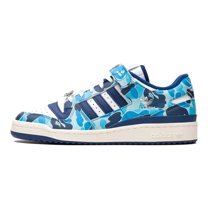 Adidas Forum '84 Low BAPE 30 Jahre Jubiläum Blau Camo Turnschuh Sammlerstück