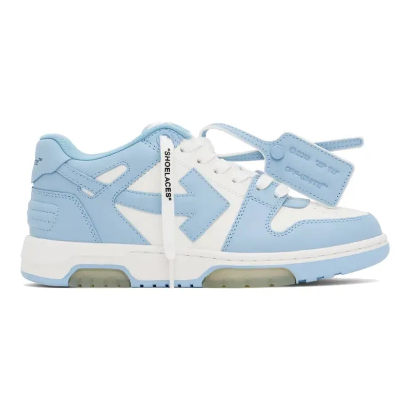 Off-White Out Of Office Sneaker Weiß Blau: Stilvolle Hybrid-Lederschuhe für Herren