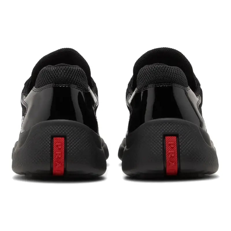 Luxuriöse Prada America's Cup Sneaker Schwarz: Stilvolle, bequeme Freizeitschuhe für Herren