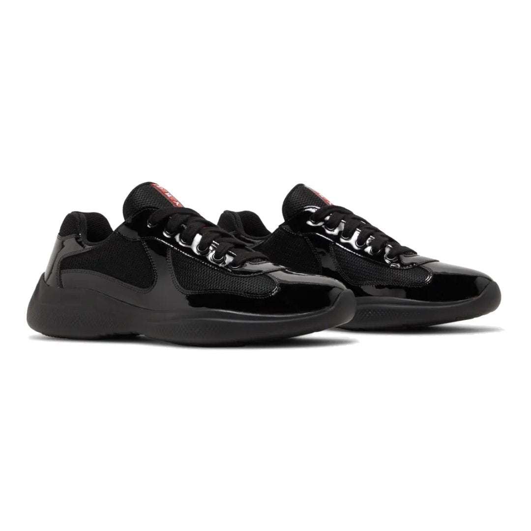 Luxuriöse Prada America's Cup Sneaker Schwarz: Stilvolle, bequeme Freizeitschuhe für Herren