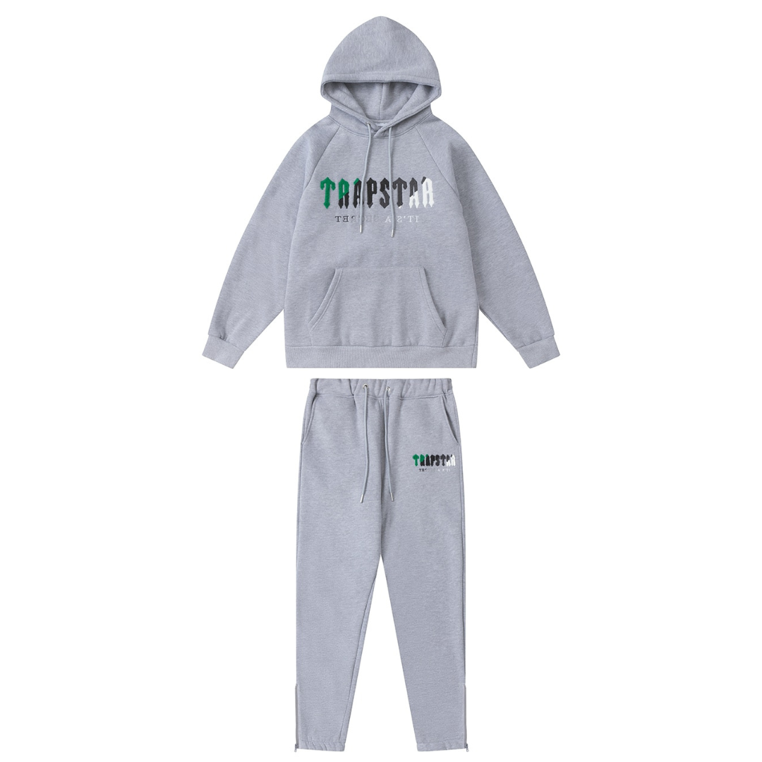 Stylischer Trapstar Decoded Grauer Trainingsanzug für Herren – Bequem, Modern und Vielseitig