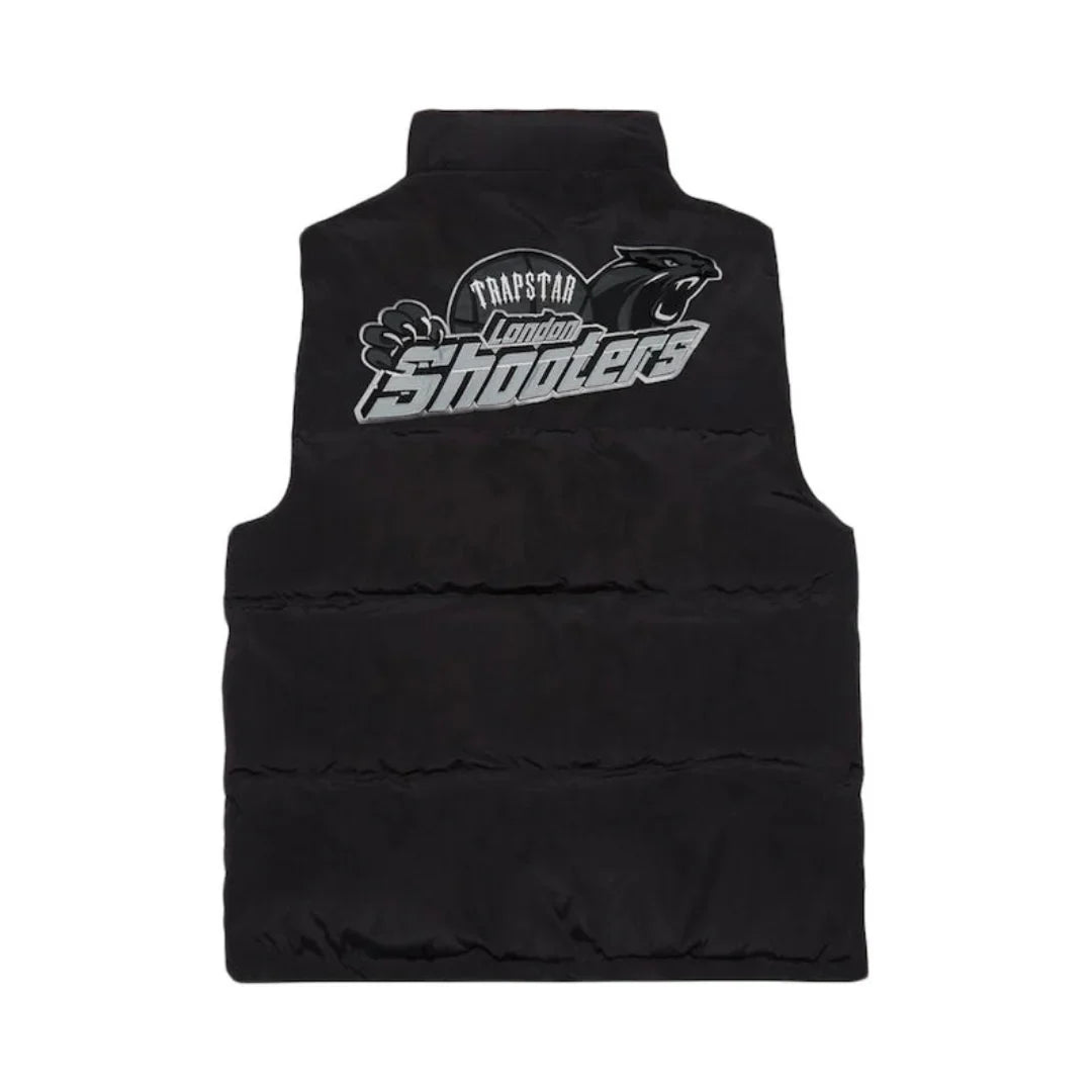 Trapstar London Shooters Schwarze Gilet Weste – Stilvoller Urbaner Streetwear Look